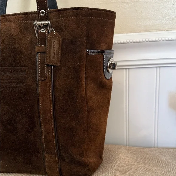 Coach vintage 2005 suede Hampton tote - Picture 4 of 14
